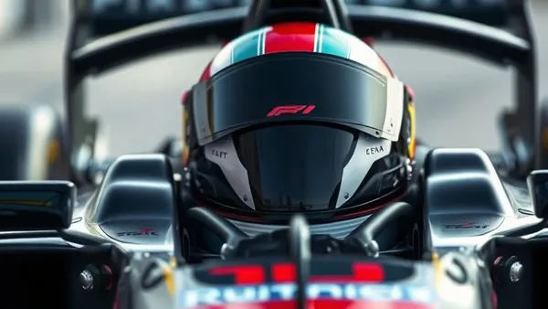 Estrutura do halo de titânio sobre o cockpit de um carro de Fórmula 1