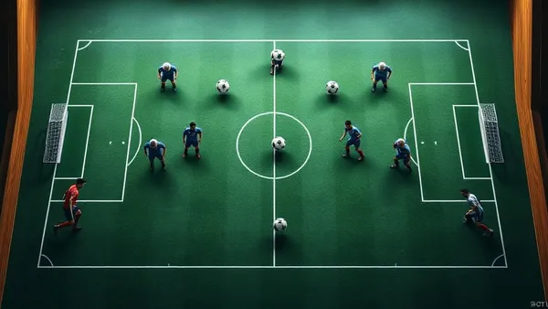 Quadro tático de futebol com posições de jogadores desenhadas, ilustrando esquemas de formação em campo