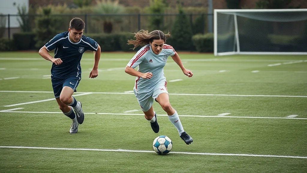 soccer players fast counter attack transition running with ball