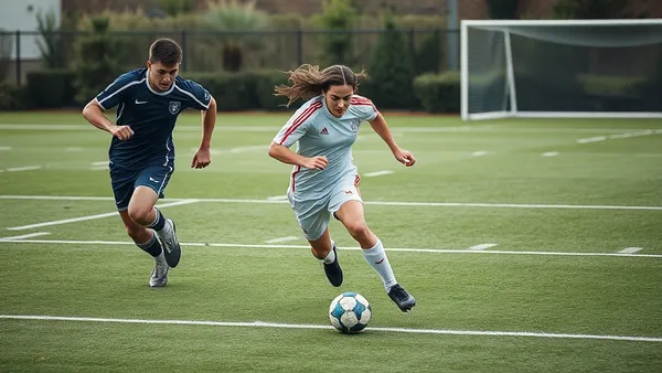 soccer players fast counter attack transition running with ball