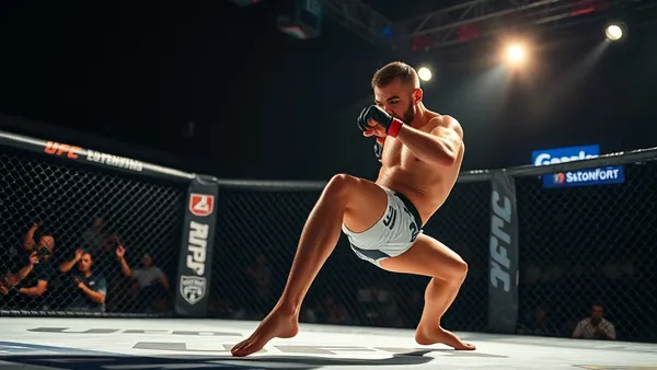 MMA fighter cutting angle octagon movement footwork UFC