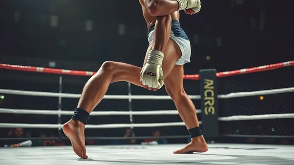 MMA fighter footwork movement octagon
