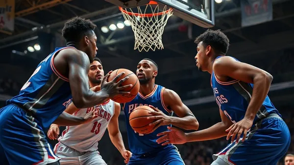 basketball defense players guarding paint key