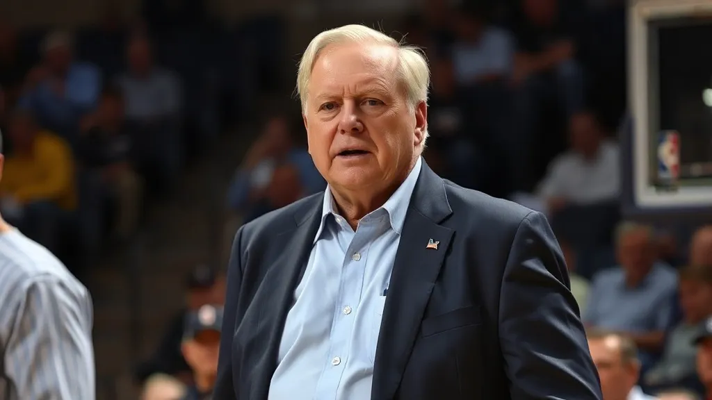 Ilustração de técnico de basquete à beira da quadra, cena representando a era Don Nelson na NBA